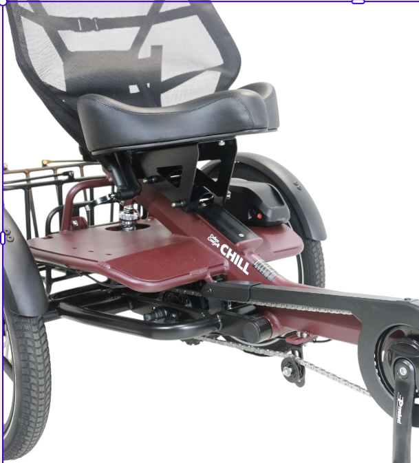 Faltbares E-Trike Chill red